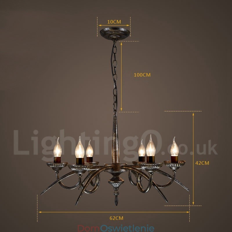 Industrial Style Stalowy Sklep Oświetleniowy Wiszący Żyrandol Światło