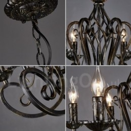 Industrial Style Stalowy Sklep Oświetleniowy Wiszący Żyrandol Światło