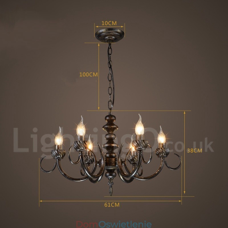 Industrial Style Stalowy Sklep Oświetleniowy Wiszący Żyrandol Światło