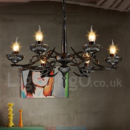 Industrial Style Stalowy Sklep Oświetleniowy Wiszący Żyrandol Światło