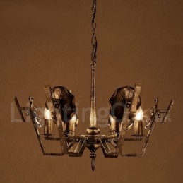 Industrial Style Stalowy Sklep Oświetleniowy Wiszący Żyrandol Światło