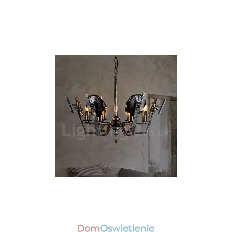 Industrial Style Stalowy Sklep Oświetleniowy Wiszący Żyrandol Światło