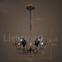 Industrial Style Stalowy Sklep Oświetleniowy Wiszący Żyrandol Światło