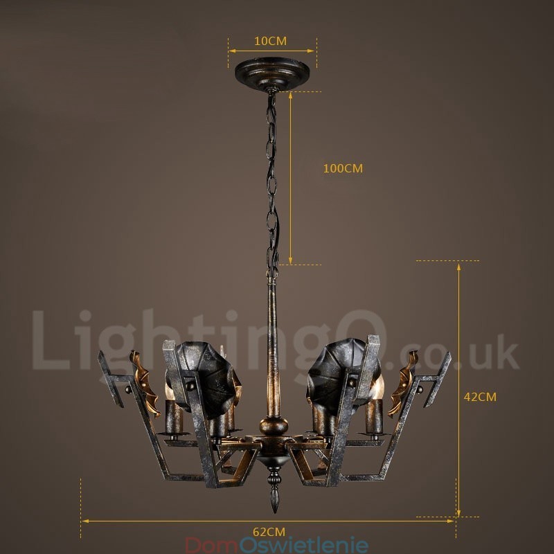 Industrial Style Stalowy Sklep Oświetleniowy Wiszący Żyrandol Światło