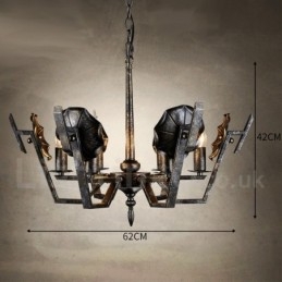 Industrial Style Stalowy Sklep Oświetleniowy Wiszący Żyrandol Światło