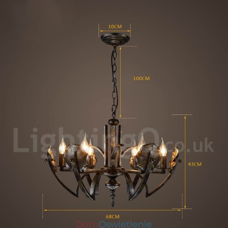 Industrial Style Stalowy Sklep Oświetleniowy Wiszący Żyrandol Światło