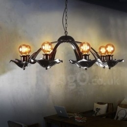 Industrial Style Stalowy Sklep Oświetleniowy Wiszący Żyrandol Światło