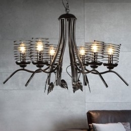 Industrial Style Stalowy Sklep Oświetleniowy Wiszący Żyrandol Światło
