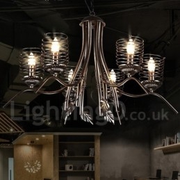 Industrial Style Stalowy Sklep Oświetleniowy Wiszący Żyrandol Światło