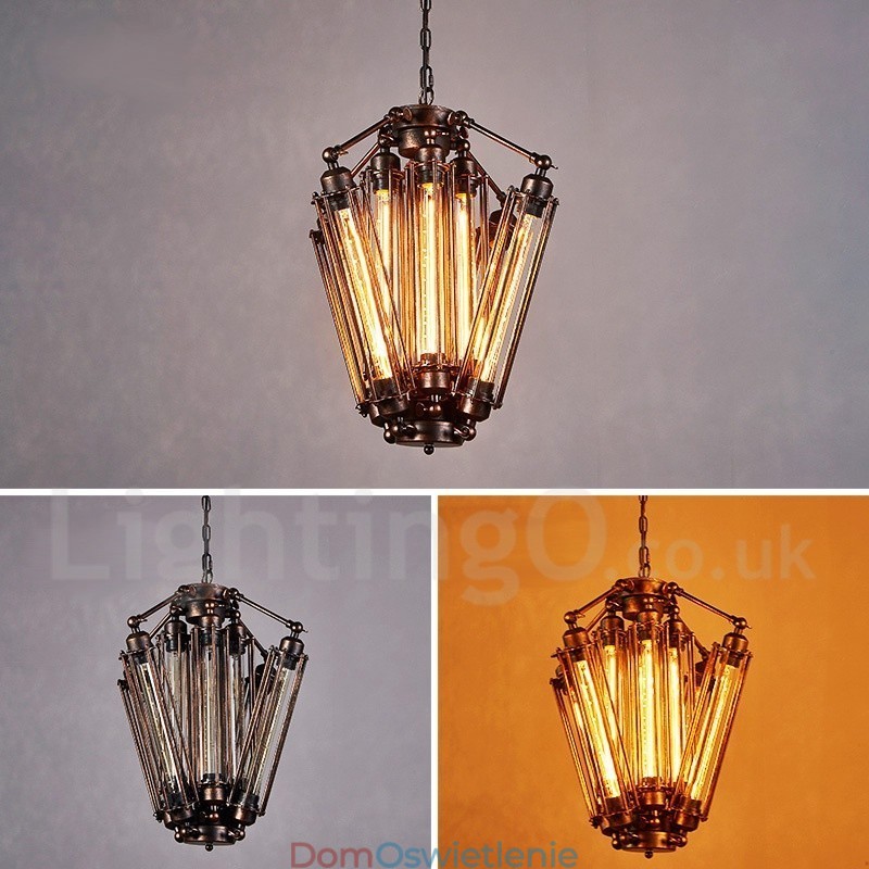 Industrial Style Stalowy Sklep Oświetleniowy Wiszący Żyrandol Światło