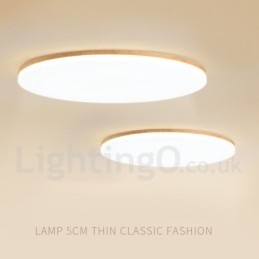Nordic Okrągła Lampa Sufitowa Prosta Nowoczesna Lampa Z Litego Drewna Ultra Cienka Lampa Sufitowa