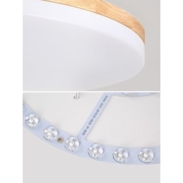 Nordic Okrągła Lampa Sufitowa Prosta Nowoczesna Lampa Z Litego Drewna Ultra Cienka Lampa Sufitowa