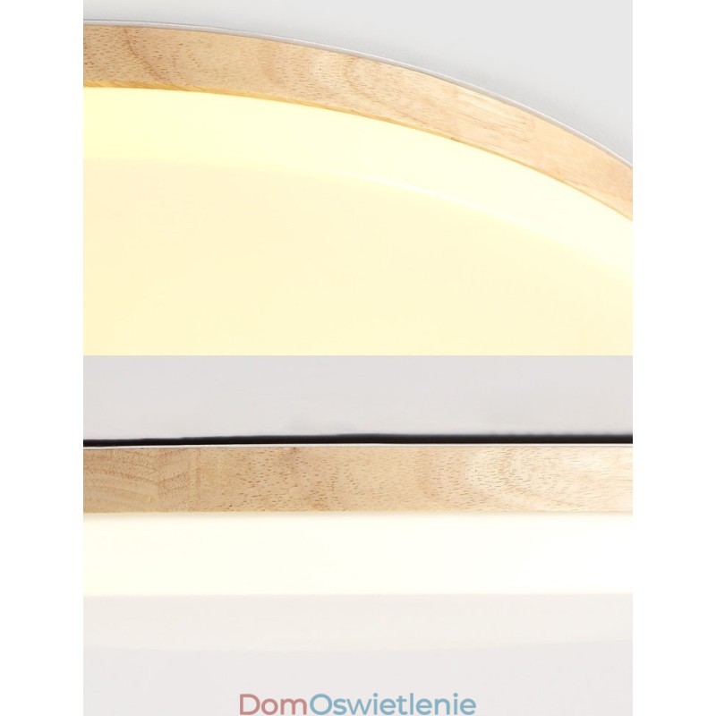 Nordic Okrągła Lampa Sufitowa Prosta Nowoczesna Lampa Z Litego Drewna Ultra Cienka Lampa Sufitowa