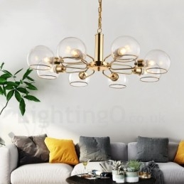 8 świateł Nordic Postmodern Creative Glass Magic Bean Chandelier