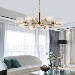 8 świateł Nordic Postmodern Creative Glass Magic Bean Chandelier