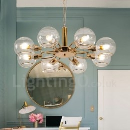 8 świateł Nordic Postmodern Creative Glass Magic Bean Chandelier