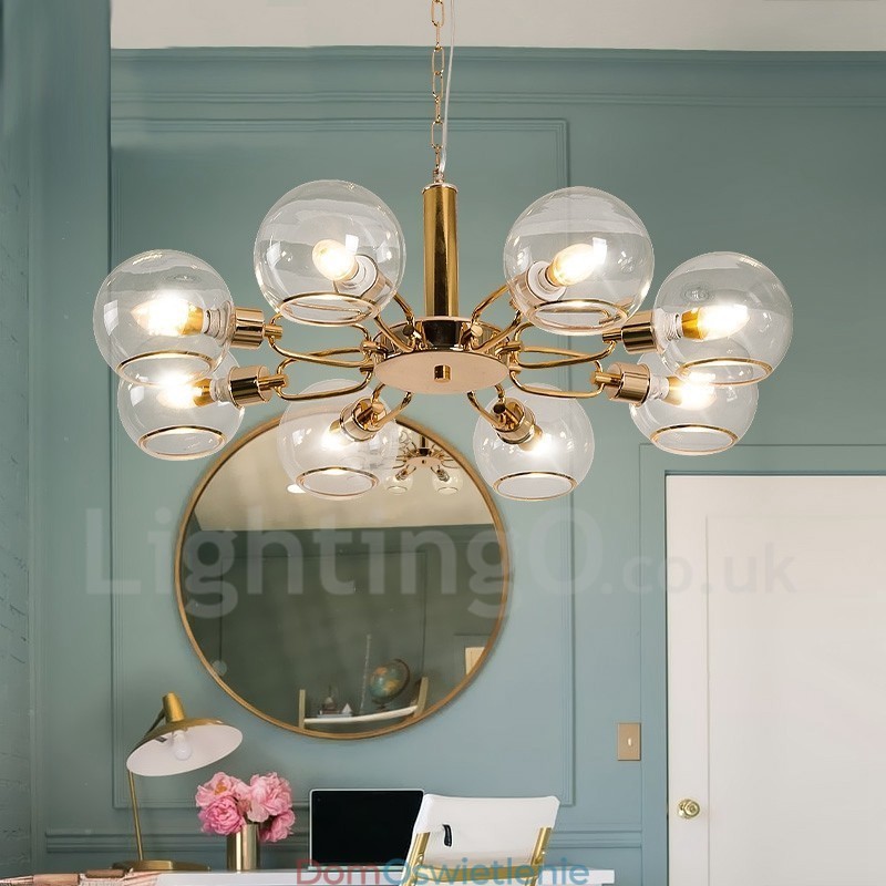 8 świateł Nordic Postmodern Creative Glass Magic Bean Chandelier