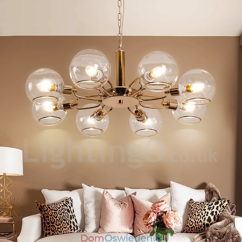 8 świateł Nordic Postmodern Creative Glass Magic Bean Chandelier