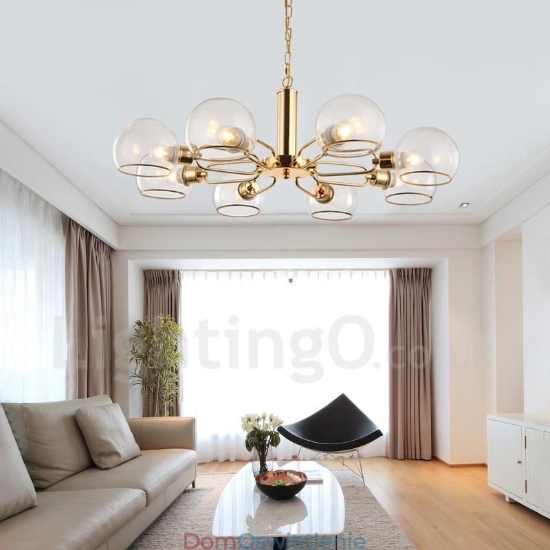 8 świateł Nordic Postmodern Creative Glass Magic Bean Chandelier
