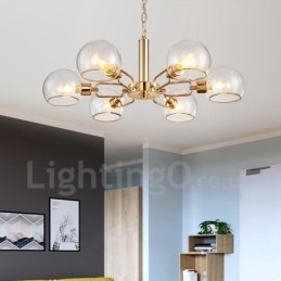 6 świateł Nordic Postmodern Creative Glass Magic Bean Chandelier