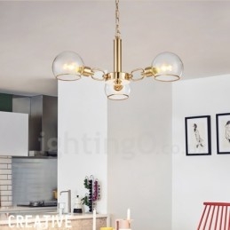 3 światła Nordic Postmodern Creative Glass Magic Bean Chandelier