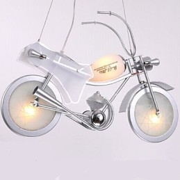 Lampa motocyklowa Oświetlenie z kreskówek Lampa dla chłopca Lampy dla dzieci