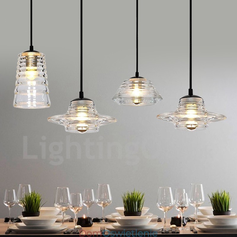 Pojedyncza głowica szklana lampa wisząca Cafe