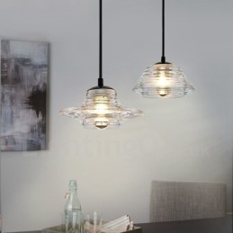 Pojedyncza głowica szklana lampa wisząca Cafe
