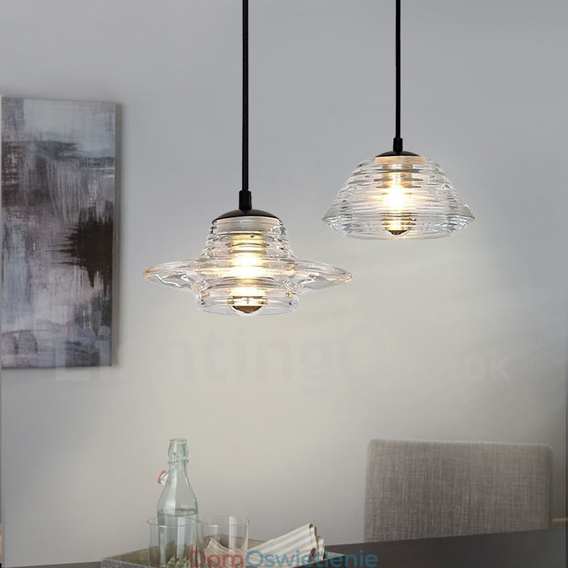 Pojedyncza głowica szklana lampa wisząca Cafe