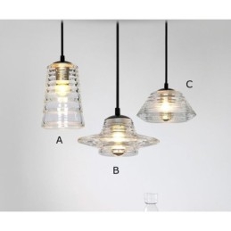 Pojedyncza głowica szklana lampa wisząca Cafe