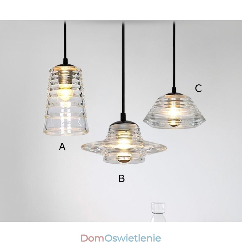 Pojedyncza głowica szklana lampa wisząca Cafe