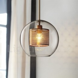 Nowoczesna minimalistyczna dekoracja w stylu nordyckim kawiarnia szklana kula pojedyncza lampa wisząca