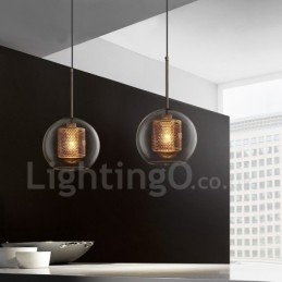 Nowoczesna minimalistyczna dekoracja w stylu nordyckim kawiarnia szklana kula pojedyncza lampa wisząca