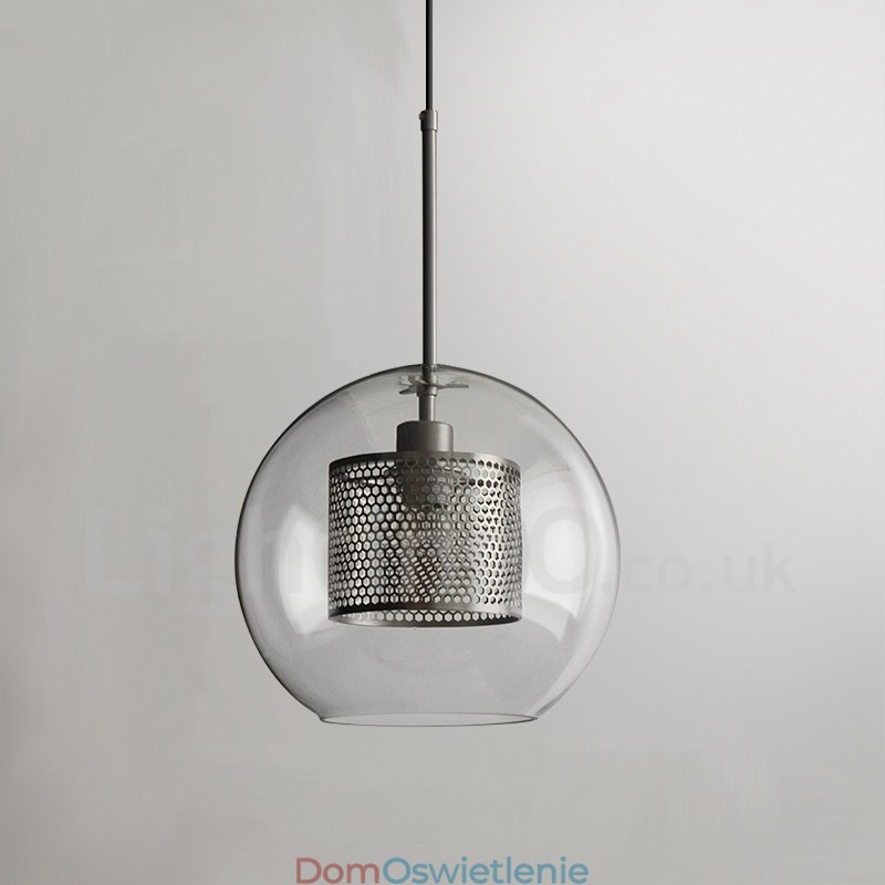 Nowoczesna minimalistyczna dekoracja w stylu nordyckim kawiarnia szklana kula pojedyncza lampa wisząca