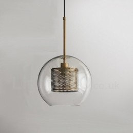 Nowoczesna minimalistyczna dekoracja w stylu nordyckim kawiarnia szklana kula pojedyncza lampa wisząca