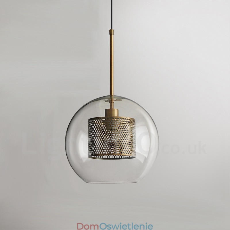 Nowoczesna minimalistyczna dekoracja w stylu nordyckim kawiarnia szklana kula pojedyncza lampa wisząca