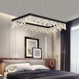 Nordic Crystal Pendant Light Prostokątna lampa wisząca Atmosphere Oświetlenie postmodernistyczne