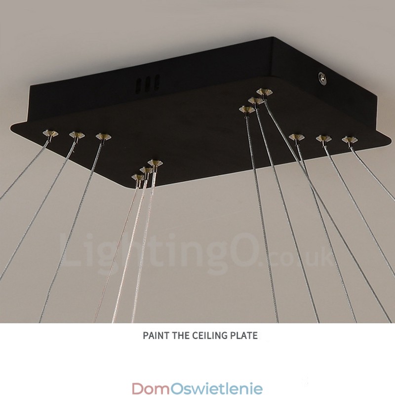 Nordic Crystal Pendant Light Prostokątna lampa wisząca Atmosphere Oświetlenie postmodernistyczne