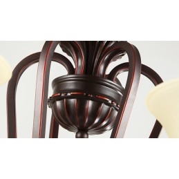 24 światła wysoki sufit vintage country wyspa malowanie metalowy żyrandol z kloszami szklanymi wysoki sufit