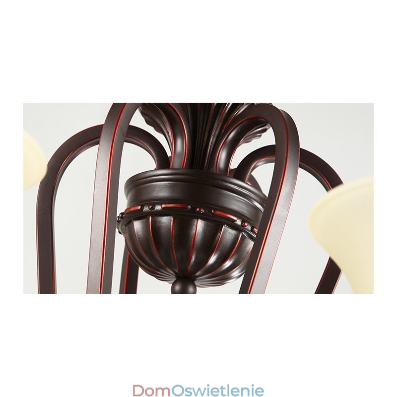 24 światła wysoki sufit vintage country wyspa malowanie metalowy żyrandol z kloszami szklanymi wysoki sufit