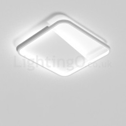 Nowoczesne minimalistyczne, ultracienkie, 5-centymetrowe aluminiowe kwadratowe lampy sufitowe montowane na płasko