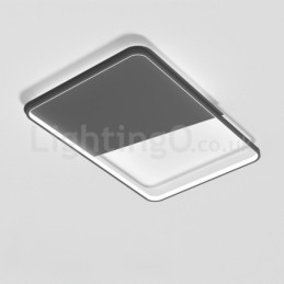 Nowoczesne minimalistyczne, ultracienkie, 5-centymetrowe aluminiowe prostokątne lampy sufitowe do montażu na płasko