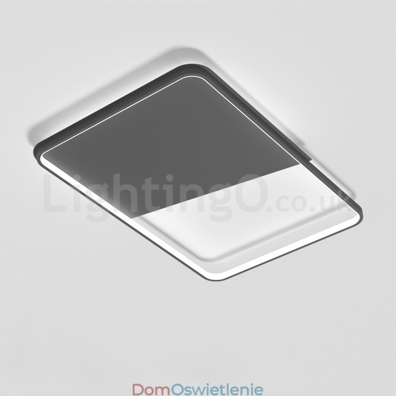 Nowoczesne minimalistyczne, ultracienkie, 5-centymetrowe aluminiowe prostokątne lampy sufitowe do montażu na płasko