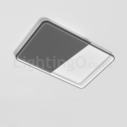 Nowoczesne minimalistyczne, ultracienkie, 5-centymetrowe aluminiowe prostokątne lampy sufitowe do montażu na płasko