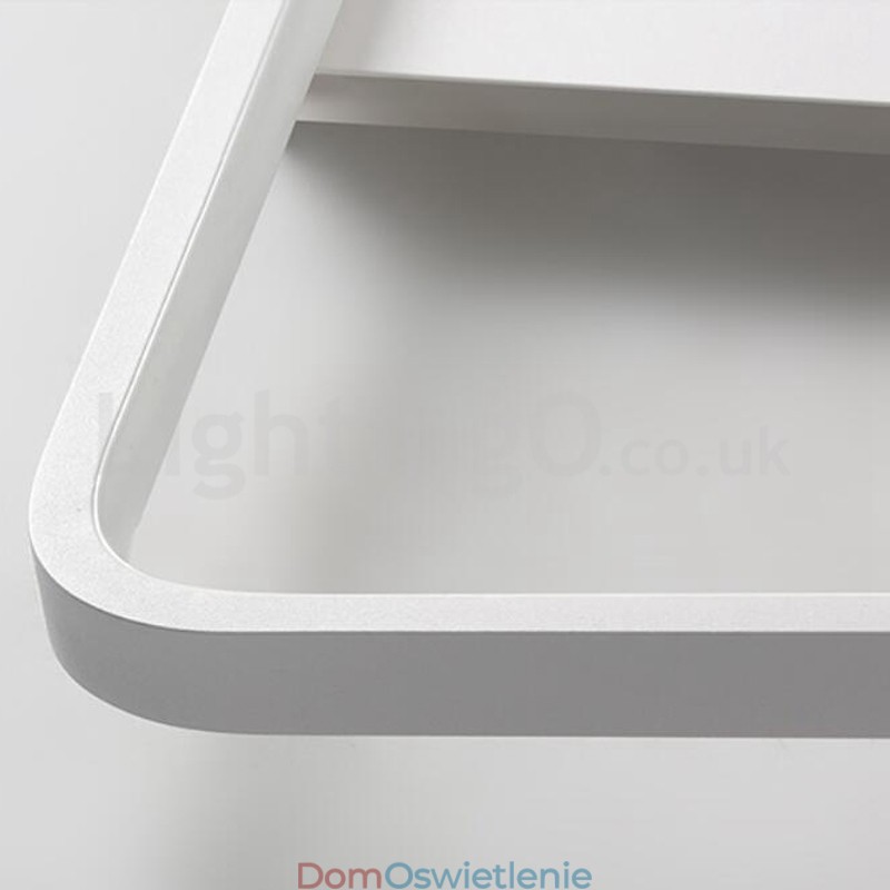 Nowoczesne minimalistyczne, ultracienkie, 5-centymetrowe aluminiowe prostokątne lampy sufitowe do montażu na płasko