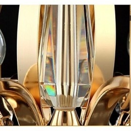 Wysokiej jakości złoty kuty żelazny kryształowy żyrandol 6 świateł