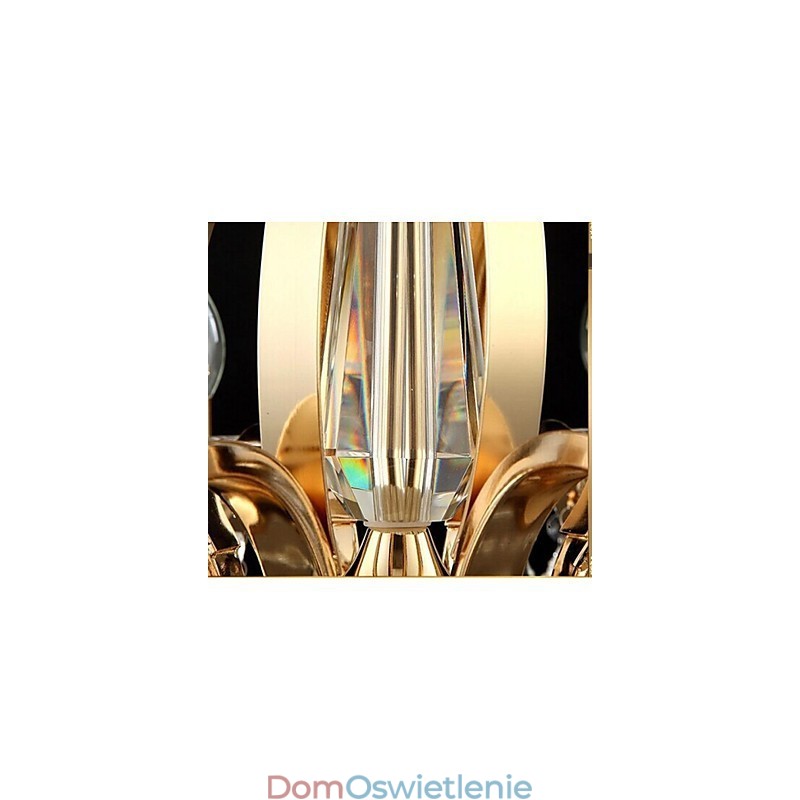 Wysokiej jakości złoty kuty żelazny kryształowy żyrandol 6 świateł