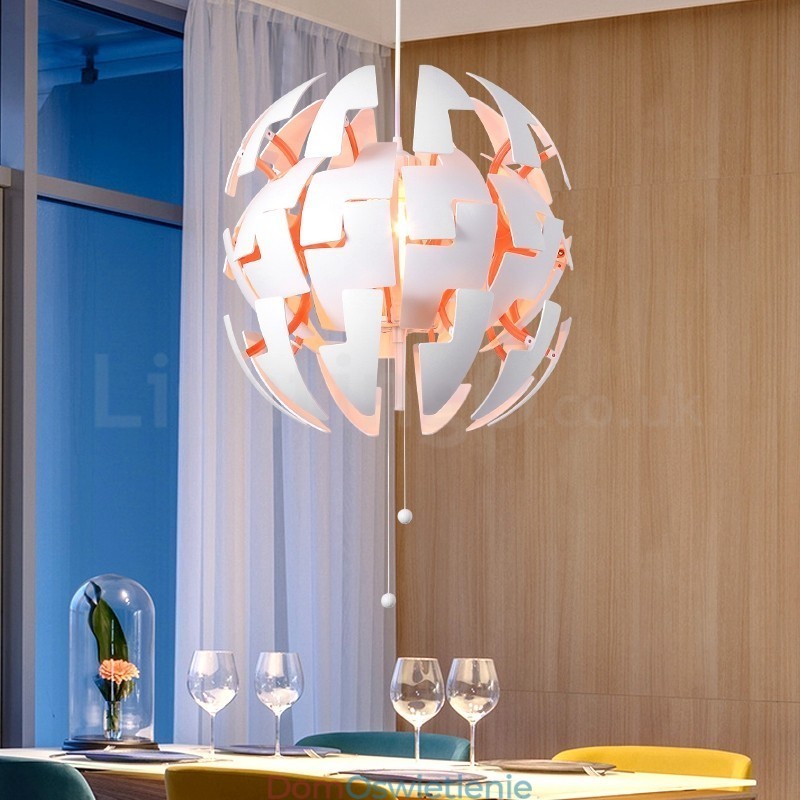 Nordic nowoczesny żyrandol kula wisząca lampa