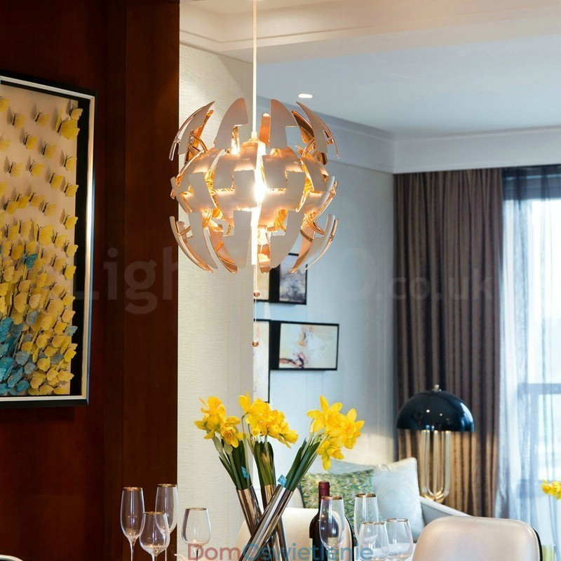 Nordic nowoczesny żyrandol kula wisząca lampa