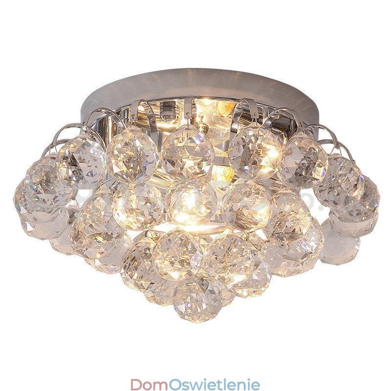 Nowoczesne 30CM 55CM okrągłe kryształowe lampy sufitowe montowane na płasko